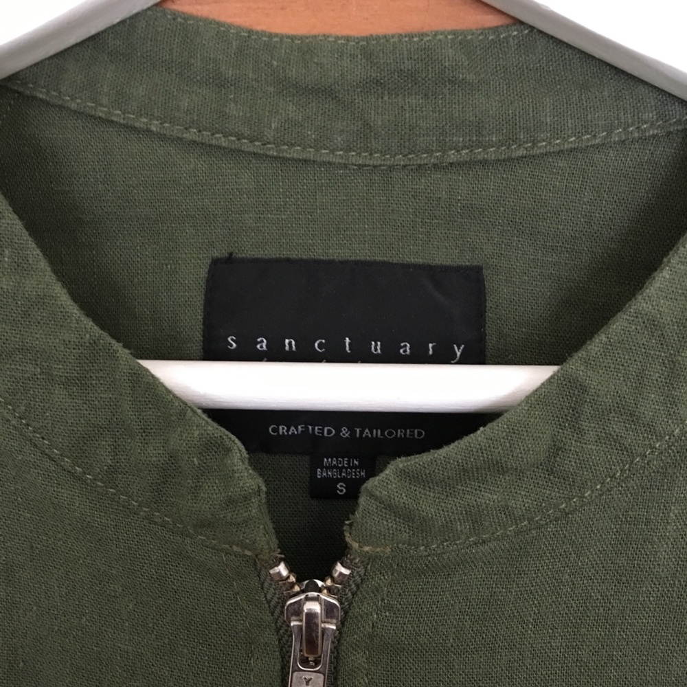 Sanctuary Linen Cargo Bomber Jacket - image 3